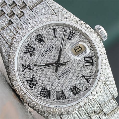 iced out rolex diamond watch|aftermarket diamond rolex.